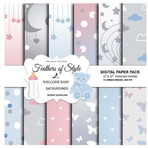 Basispapier voor de kinderkamer, patronen voor de kinderkamer, digitaal papier voor de kinderkamer, pastelroze papier, pastelpatronen, pastelkleuren