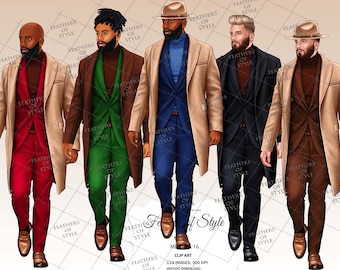 Man clipart, Business man clipart, Boyfriend clipart, Mature man clipart, Father clipart, Male clipart, African American man clipart