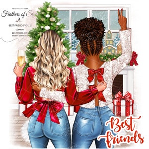 Imágenes prediseñadas de mejores amigos de Navidad, imágenes prediseñadas de Navidad, imágenes prediseñadas de hermanas del alma, imágenes prediseñadas de Besties de Navidad, imágenes prediseñadas de amigos, imágenes prediseñadas de Bff