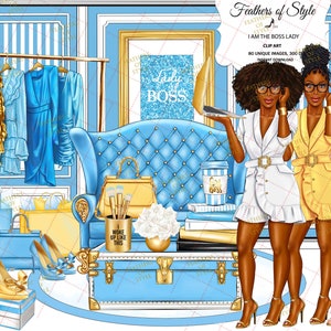 Boss Lady Clipart, Planner Girl Clipart, Fashion Girl Clipart, Boss Girl, Girlboss Boss Babe, Fashion Illustration