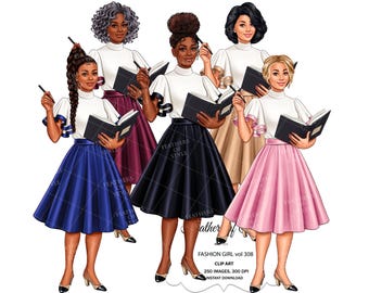 Clipart nauczyciela, Clipart profesora, Clipart nauczycielki, Clipart szkoły, Clipart Afroamerykanów, Clipart dziewczyny Afro