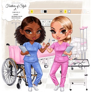 Nurse chibi clipart, Doctor chibi Clipart, Chibi clipart, Hospital clipart, Doctor clipart, Nurse clipart, Boss babe chibi clipart
