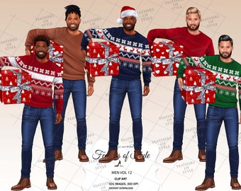Man clipart, Boyfriend clipart, Casual man clipart, Boy clipart, Male clipart, African american man clipart