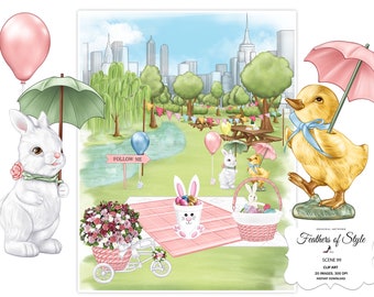 Easter Clipart, Easter Eggs Clipart, Spring clipart, Watercolor Easter, Easter Planner, Easter Bunny Clipart, Spring Planner