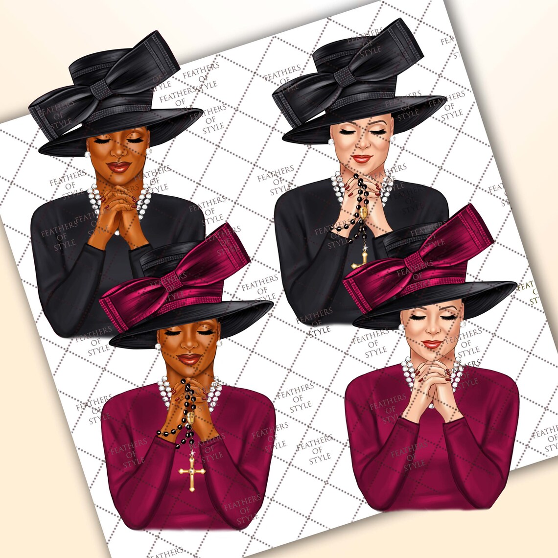 Church clipart Church lady clipart Minister clipart Praying - Etsy