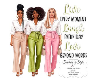 Boss babe clipart, Lady boss clipart, Planner Girl Clipart, Boss Girl clipart, Fashion Illustration