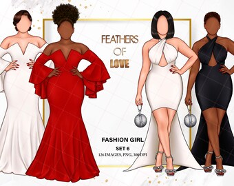 Lady boss clipart, Boss Babe clipart, Planner Girl Clipart, Fashion Girl Clipart, Boss Girl clipart, Afro girl clipart