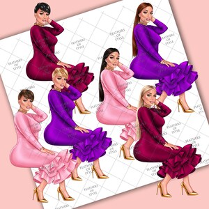 Beauty clipart, Makeup clipart. Cosmetics Clipart, Fashion Clip Art, Beauty Blog, Fashion Blog, African American girl image 4