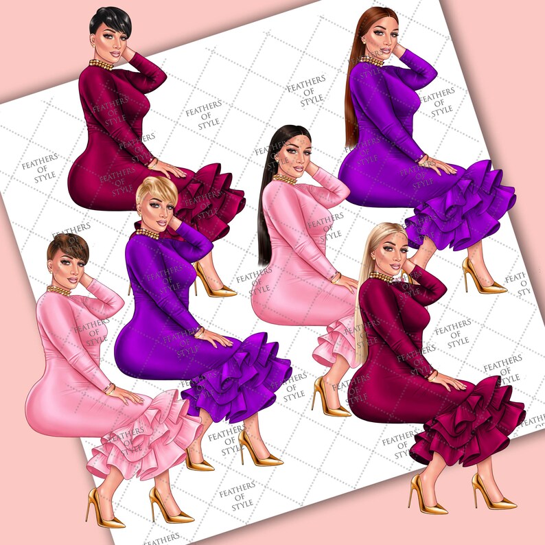 Beauty clipart, Makeup clipart. Cosmetics Clipart, Fashion Clip Art, Beauty Blog, Fashion Blog, African American girl image 4