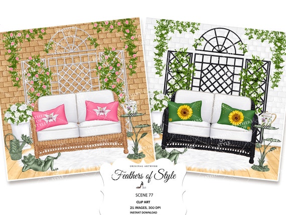 Background Scene Garden Scene Summer Scene Home Decor - Etsy