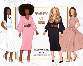 Imágenes prediseñadas de señora jefe, imágenes prediseñadas de chica de moda, ilustración de moda, imágenes prediseñadas de bebé jefe, imágenes prediseñadas afroamericanas, imágenes prediseñadas de chicas afro