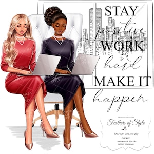 Business woman clipart, Lady boss clipart, Boss Babe clipart, Office girl clipart, Planner Girl Clipart, Boss Girl clipart
