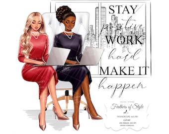 Clipart bizneswoman, clipart Lady boss, clipart Boss Babe, clipart Office girl, Clipart Planner Girl, clipart Boss Girl