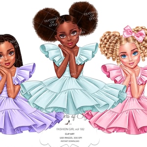 Meisje clipart, kinderen clipart, klein meisje clipart, school meisje clipart, klein meisje illustratie