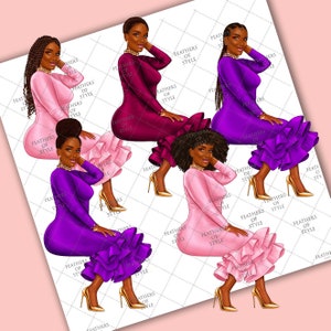 Beauty clipart, Makeup clipart. Cosmetics Clipart, Fashion Clip Art, Beauty Blog, Fashion Blog, African American girl image 2