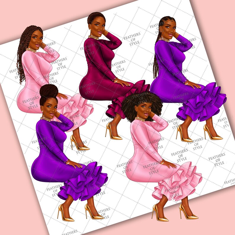 Beauty clipart, Makeup clipart. Cosmetics Clipart, Fashion Clip Art, Beauty Blog, Fashion Blog, African American girl image 2