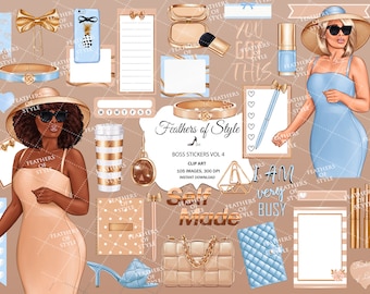 Goodnotes Stickers, Boss Babe stickers, Business woman clipart, Lady boss clipart, Business stickers, Digital Stickers for Goodnotes