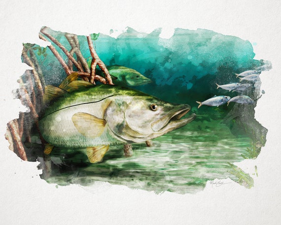 Snook Art Print, Snook Fishing Gift, Snook Wall Art, a Great Gift for a  Snook Fisherman -  Canada