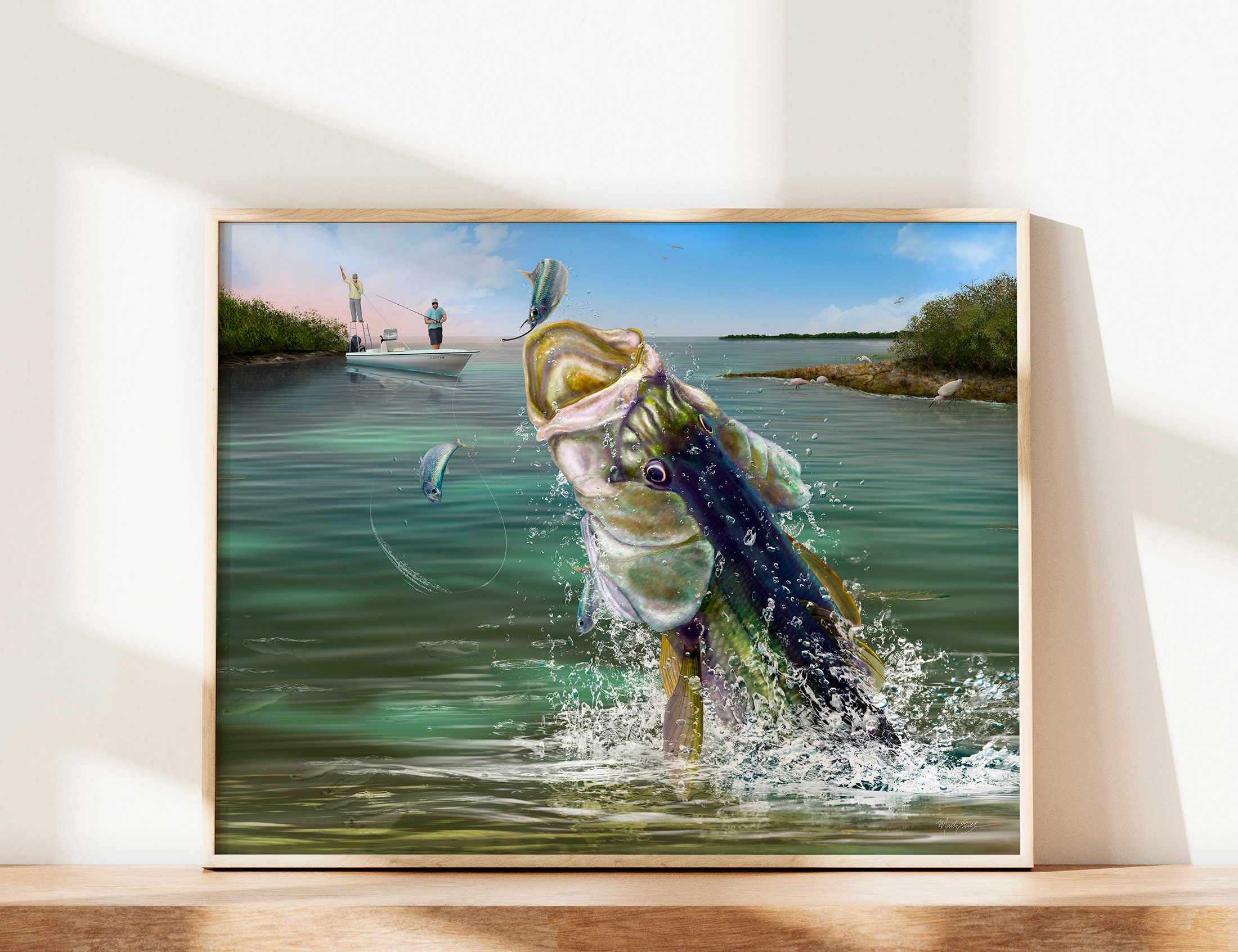 Snook Art Print Gift, Fishing Wall Art Snook Fishing Gift, Snook