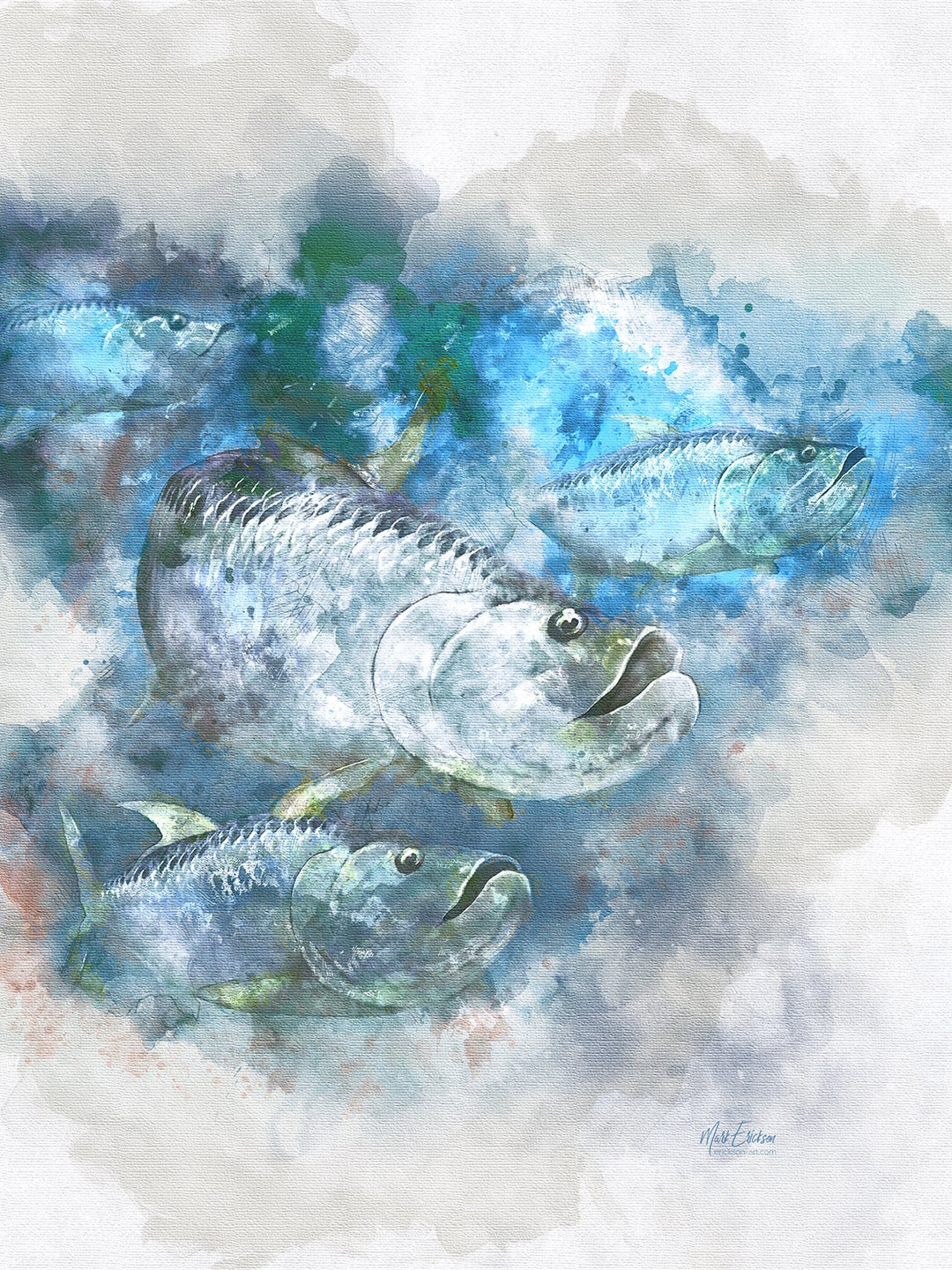 Tarpon Art Print, Florida Fishing Art Gifts, Tarpon Wall Art, Tarpon Décor,  Florida Coastal Décor 