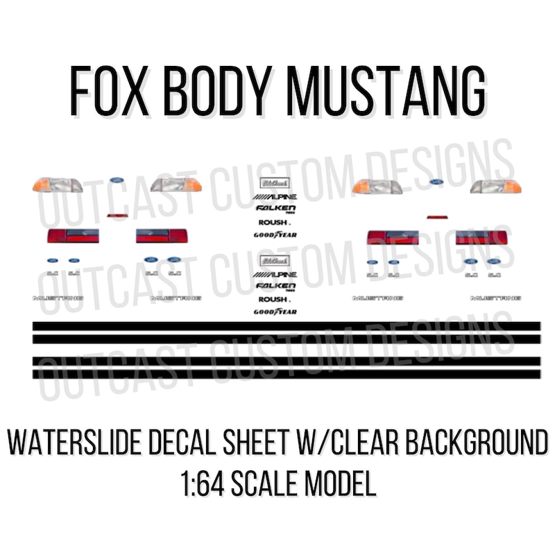 Custom Waterslide Decals for Models - Etsy