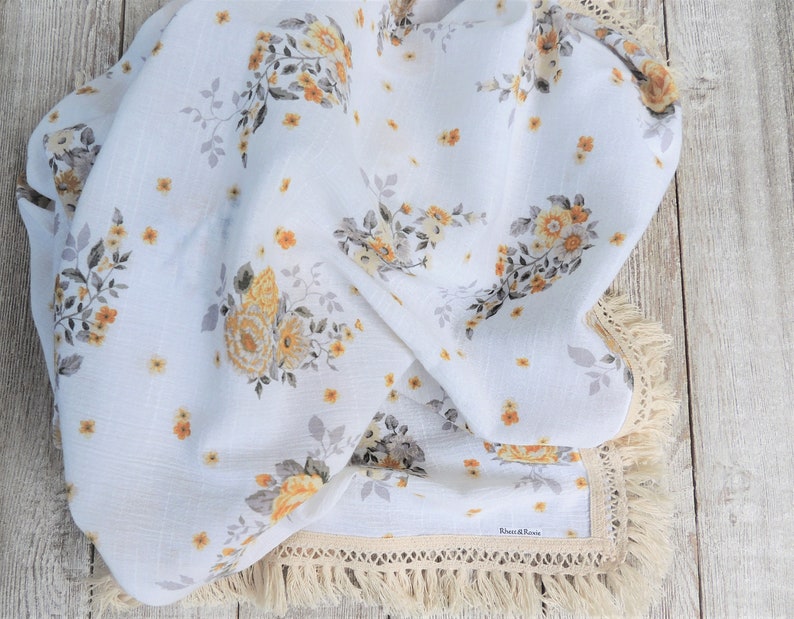 Baby Girl Blanket Baby Girl Boho Blankets Girl Vintage blanket Baby Girl Summer Blanket Floral Baby Blanket Swaddle Blanket Baby Shower