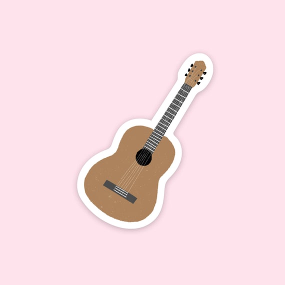 PLIGREAT 2 Sheets Gorgeous Guitar Neck Stickers Art Flowers