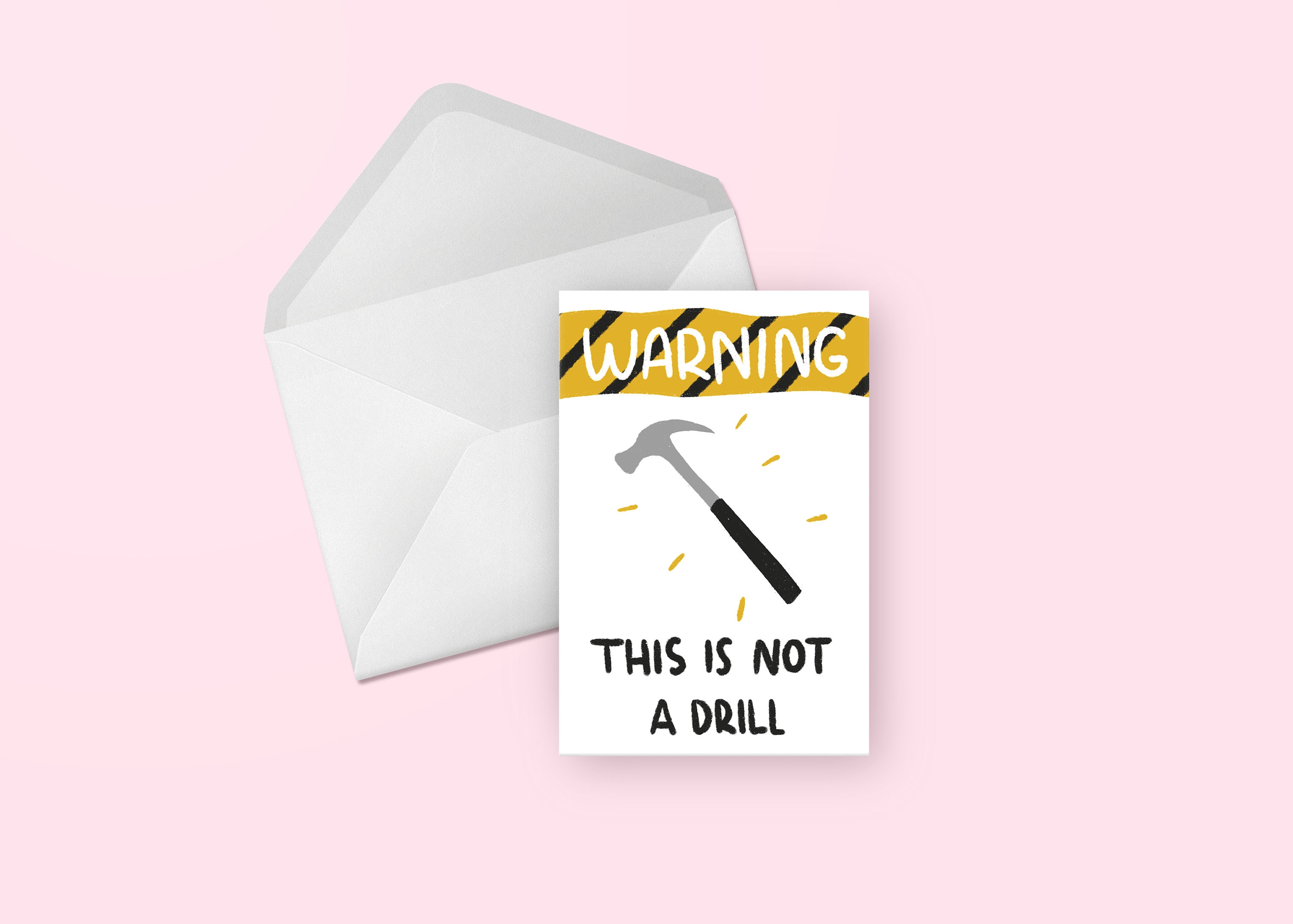 Not a Drill Greeting Card - Cute Illustrated Pun Dad, Father's Day ...