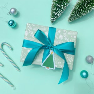 Weihnachtsbaum-Geschenkanhänger - Niedliche illustrierte gestanzte handgemachte Weihnachtsgruß-Tags