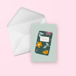 Florale Schokoladen-Grußkarte