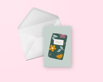 Floral Chocolate Greeting Card