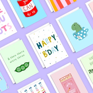 Bundle of Any 10 Cards Bundle and Save Cute Illustrated Greeting Cards Set image 1