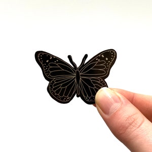 Holographic Butterfly Sticker Cute Illustrated Rainbow Catching Iridescent Silver Sticker image 9