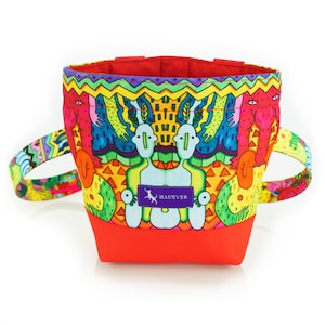 Dog treat bag rainbow, Hippie Dog Treat Pouch with magnet lock, Puppy Treat Training Bag, Waterproof Dog Trainer pouch, Dog Lover Gift