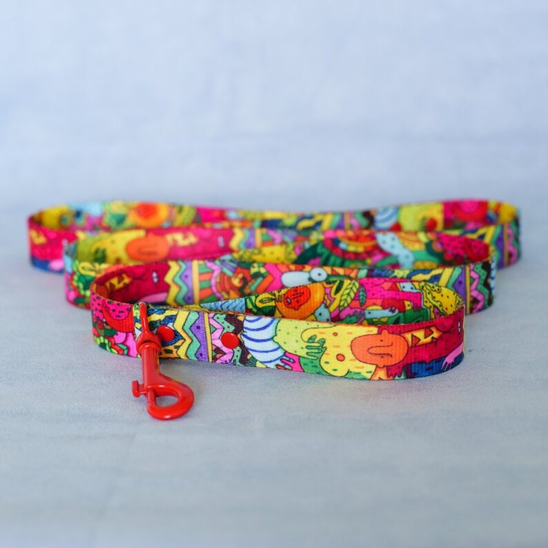 Funny Colorful Dog Leash, Unisex Leash for Trendy Dogs, Street Fashion ...