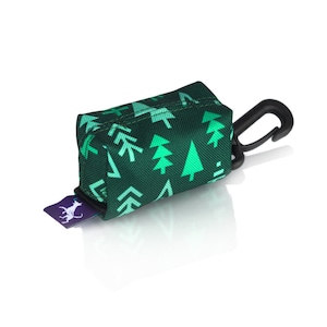 Dog poop bag holder, dog poop bag dispenser, waterproof dog waste bag holder, gift for dog lover, forest print
