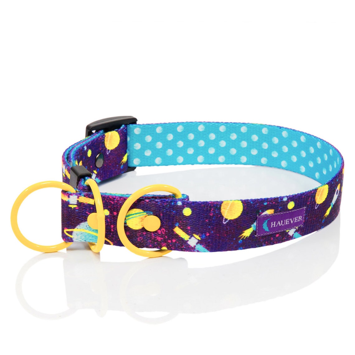 Cosmic purple half choke dog collar purple dog collar for Etsy