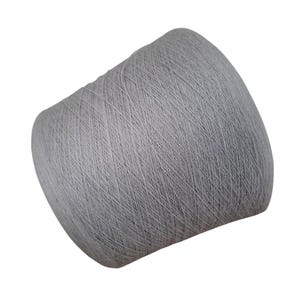 Grey Merino Yarn on Cone, Lace Weight Wool for Hand Knitting, Crocheting Projects Machine Knitting, & Weaving, Soft Wool Yarn for Knitting