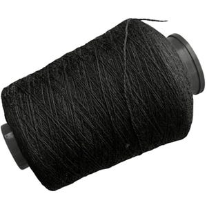 Filato di lana merino nera su cono, lana per lavori a maglia a mano, progetti all'uncinetto, lavori a macchina e tessitura, filato di lana morbida per lavori a maglia