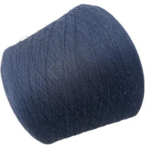 Black Merino Yarn on Cone, Lace Weight Wool for Hand Knitting, Machine Knitting, & Weaving, Soft Wool Yarn for Knitting, Crocheting Projects
