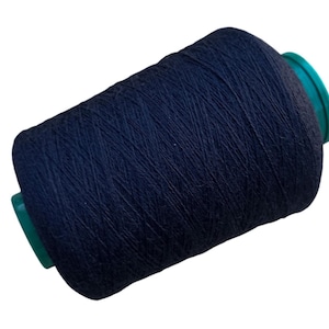 Blue Merino Yarn on Cone, Lace Weight Wool for Hand Knitting, Crocheting Projects Machine Knitting, & Weaving, Soft Wool Yarn for Knitting