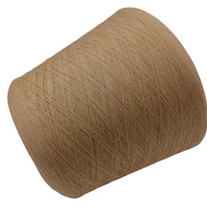 Camel Merino Yarn on Cone, Lace Weight Wool for Hand Knitting, Crocheting Projects Machine Knitting, & Weaving, Soft Wool Yarn for Knitting