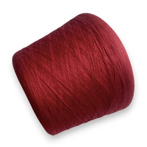 Red Merino Yarn on Cone, Lace Weight Wool for Hand Knitting, Crocheting Projects Machine Knitting, & Weaving, Soft Wool Yarn for Knitting