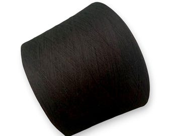 Brown Merino Wool Yarn Cone, Lace Weight, Soft Knitting Yarn