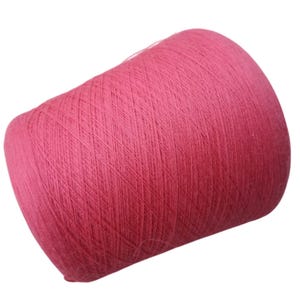 Pink Merino Yarn on Cone, Lace Weight Wool for Hand Knitting, Crocheting Projects Machine Knitting, & Weaving, Soft Wool Yarn for Knitting