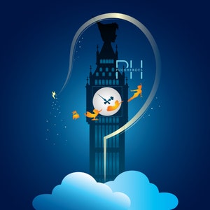 Peter Pan Minimalist Design - 8x10 Print