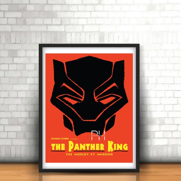 The Panther King - "Marvel on Broadway" Minimalist Design - 8x10 Print