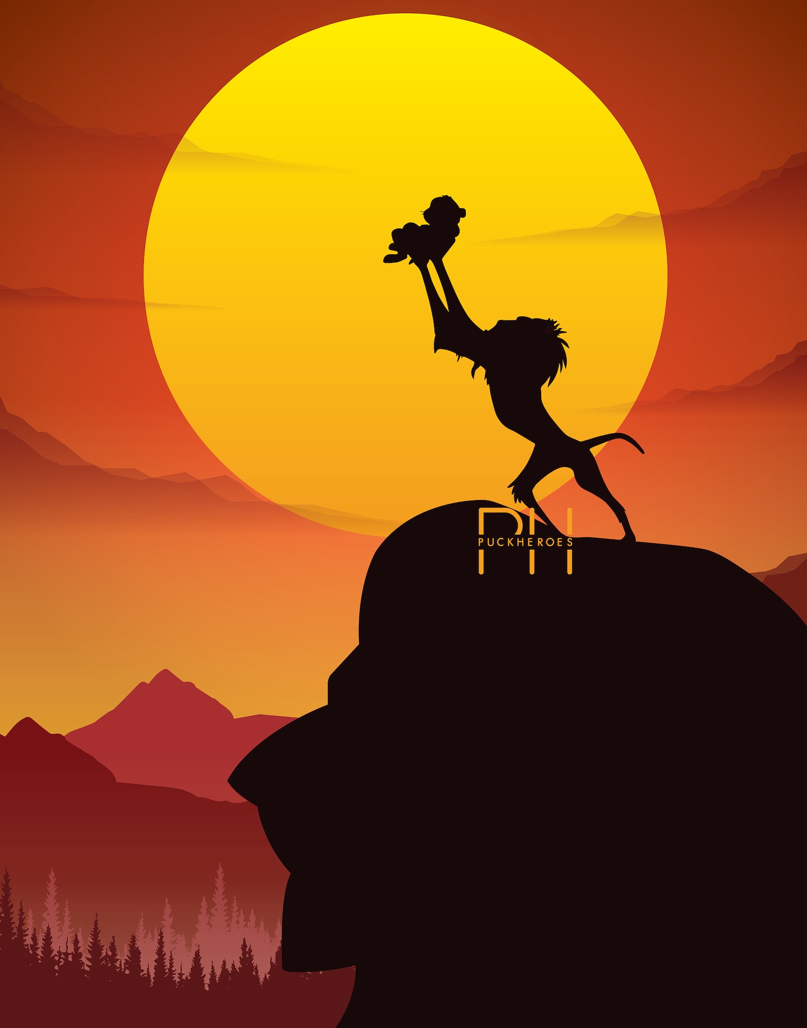 The Lion King Minimalist Design Set 11x14 Prints - Etsy