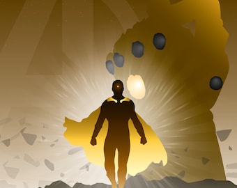 Avengers Endgame "Infinity Stones" Series - Vision Minimalist Design - 8x10 Print
