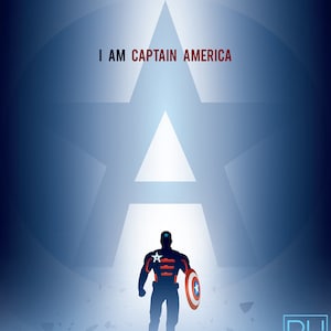 Falcon and the Winter Soldier - John Walker Captain America Minimalist Design - 8x10 Print